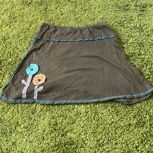 dark green mini skirt